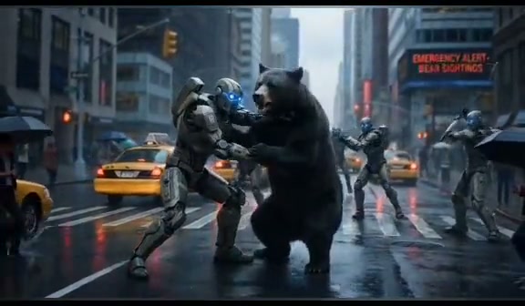 Quantum Fred and the ai10forever Squad capturing bears invading New York